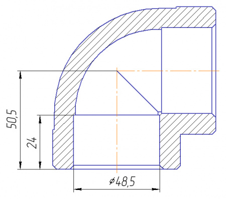 �������� Kalde 3212-elb-500000 90� 50 ��