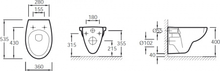 �������� Jacob Delafon Patio E5504-NF-M4