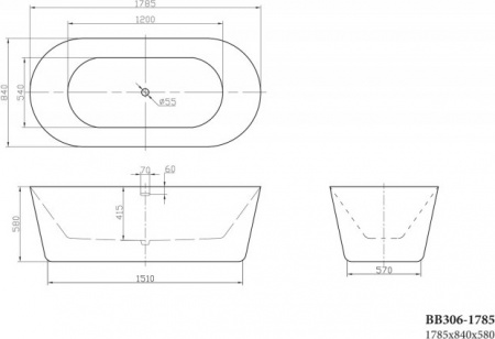 ��������� ����� BelBagno BB306-1785 180x80