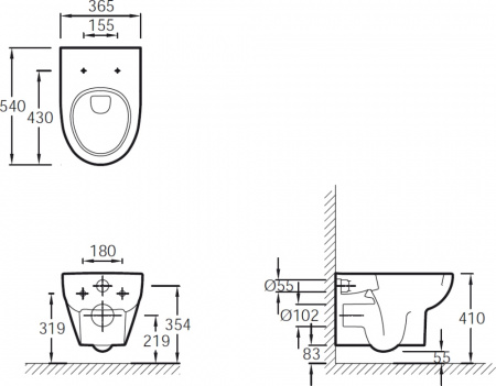 �������� Jacob Delafon Odeon Up E5504-NF-M6