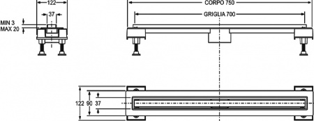  Bonomini Canalissima 6825WL70SWZ 70 
