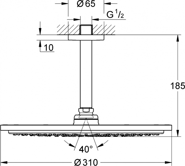 ������� ��� Grohe Rainshower Cosmopolitan 310 26067GL0 �������� �������