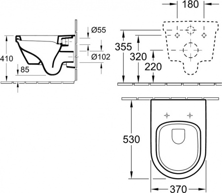     Villeroy & Boch Omnia Architectura 5684 H101 alpin +     TECE TECEprofil 9380014 +     TECE TECEprofil Uni 2.0 9300302 +  