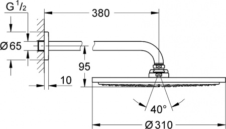 ������� ��� Grohe Rainshower Cosmopolitan 310 26066DA0 ������ �����