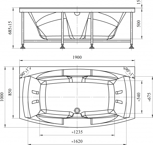��������� ����� Radomir ����� 1-01-0-0-1-036 190x100