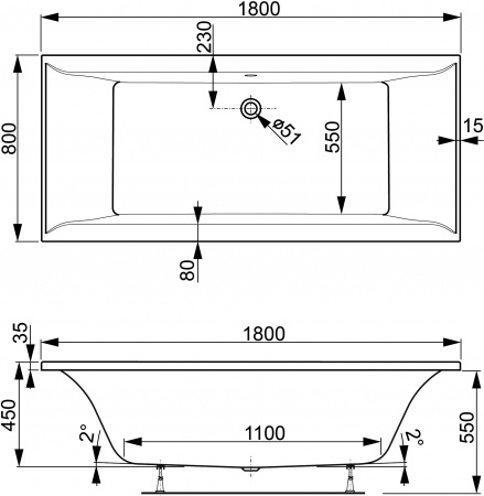 ��������� ����� Vagnerplast Veronela 180x80 ������ �����