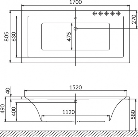 ��������� ����� Excellent Pryzmat Lux WAEX.PRL17.RELAX 170x80