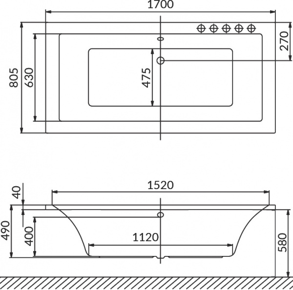 ��������� ����� Excellent Pryzmat Lux WAEX.PRL17.RELAX 170x80