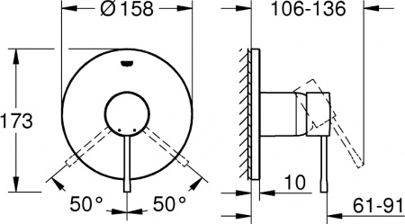 ��������� Grohe Essence Pro 24168GL1 ��� ����, �������� �������