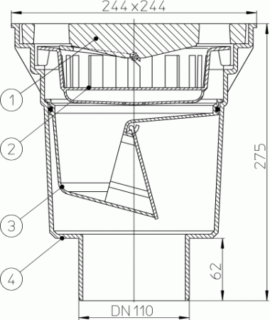 HL 606/1 ���� � ������������ �������� DN110
