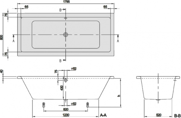 ��������� ����� Villeroy & Boch Targa Plus Duo 180�80, � �������