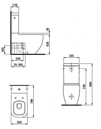 ����� ��� ������� Laufen Palomba 8.2880.0.000.278.1