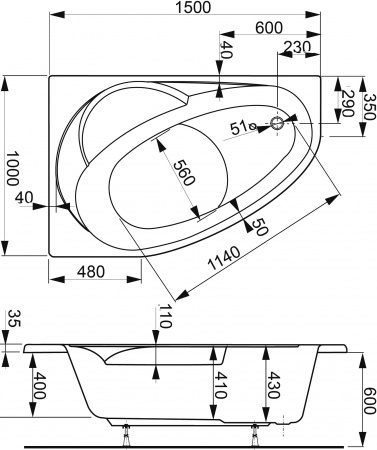 ��������� ����� Vagnerplast Flora 150x100 L ������-�����