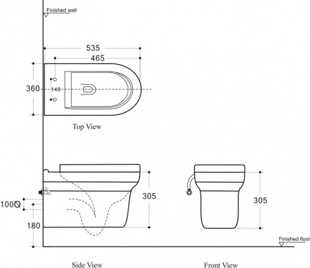 ������ ��������� Aquanet Nova-W Rimless Soft Close-SLIMSEAT