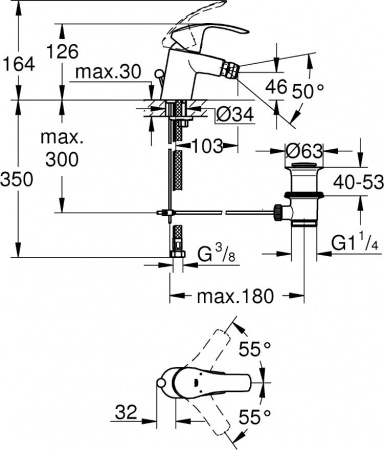 ��������  ���� ��������� Ideal Standard Connect E799501 + ��������� Grohe Eurosmart 32929002 ��� ���� + ����� ��� ���� Grohe 28946000