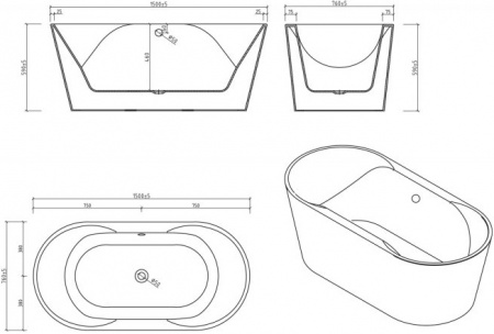 ��������� ����� BelBagno BB200-1500-750 150x75