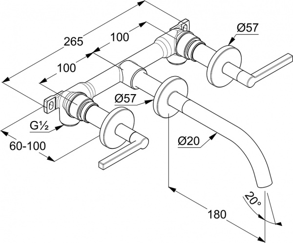 ��������� Kludi Nova Fonte Puristic 201440515 � ���������� ������, ��� ��������