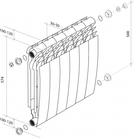 �������� ��������������� Royal Thermo BiLiner 500 Silver Satin VDR, 12 ������