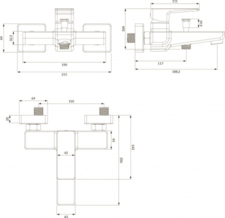 ��������� Omnires Parma PM7430CR ��� ����� � �����, ����