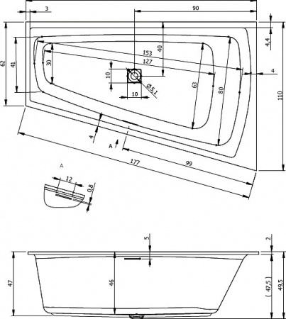 ��������� ����� Riho Still Smart 170�110 L