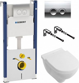 ��������  ������� ����������� ��� �������� Geberit Duofix Delta 458.124.21.1 3 � 1 � ������� ����� + ������ ��������� Villeroy & Boch O.Novo 5660HR01