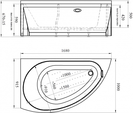 ��������� ����� Radomir Vannesa Massage 2-76-2-1-0-215 ������� 170�100, � �������������, �������� � �������, ������, L