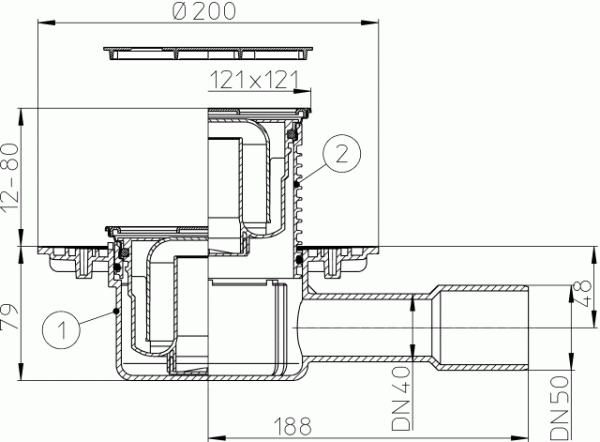 HL 510N-3121 ������ -���� � �������������� �������� DN40/50