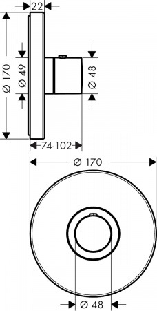 ��������� Axor ShowerSelect HighFlow 36721820 ��� ����, ����������� ������
