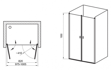������� ����� � ���� Ravak Chrome CSDL2-100 Transparent ������� ���������