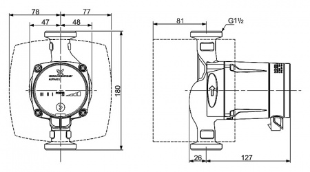 �������������� ����� Grundfos Alpha2 L 25-60 180
