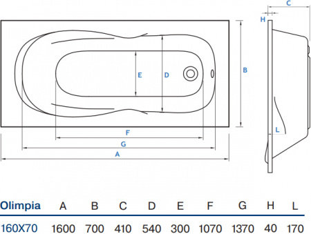 ��������� ����� Koller Pool Olimpia 160x70