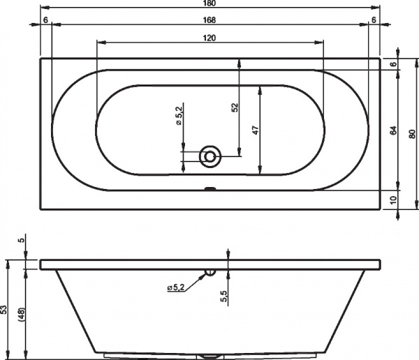��������� ����� Riho Carolina 180x80
