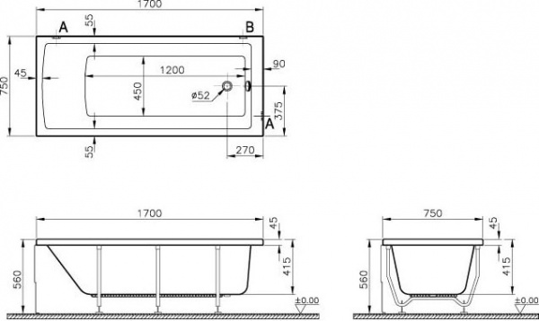 ��������� ����� VitrA Neon 170x75