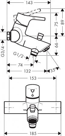 ��������� Hansgrohe Talis S 72401000 ��� ����� � �����