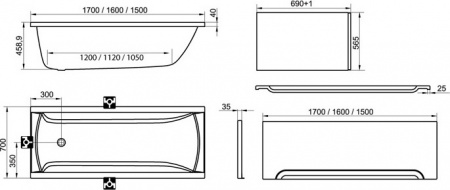 ��������� ����� Ravak Classic 170x70