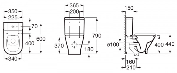 ����� ��� ������� Roca Gap Clean Rim 341730000