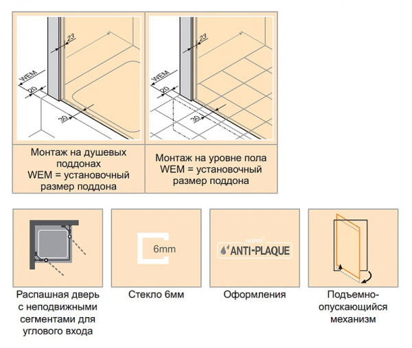 ������� ������ Huppe Design victorian 90x90 Clear Grace