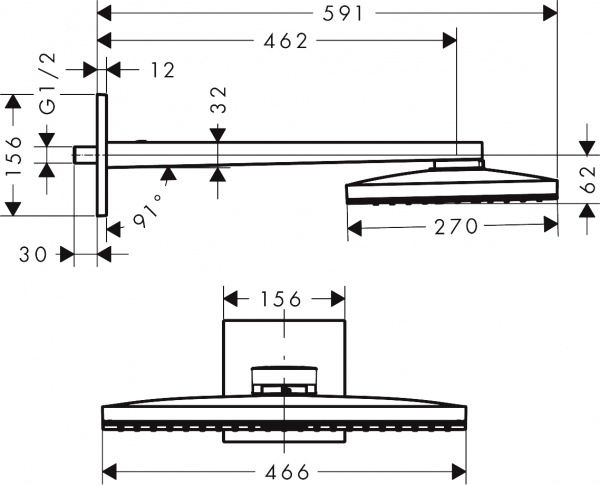 ������� ��� Hansgrohe Rainmaker Select 460 24003600 ������ - ����