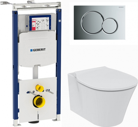    Ideal Standard Connect Air K819501  +  Geberit Duofix Sigma 12 Plattenbau 111.362.00.5    