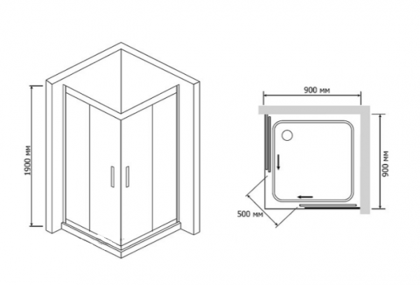 ������� ������ RGW Passage PA-30 900x900x1900 ������� ����, ������ ������