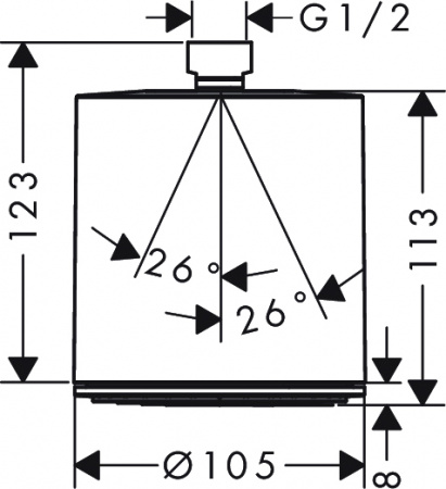 ������� ��� Hansgrohe Pulsify 105 1jet 24132670 ������� ������