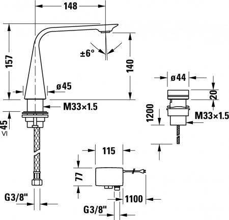 ��������� Duravit D.1 D11100007046 ��� ��������, ������
