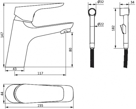 ��������� Damixa RedBlu Origin Bit 770300000 ��� �������� �  ������������� �����