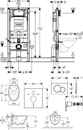       Geberit Duofix UP320 111.300.00.5 +   Jacob Delafon Presquile E4440 +   Geberit S