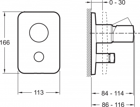 ��������� Jacob Delafon Toobi E98719-CP ��� ����� � �����