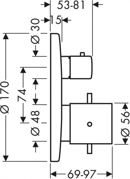 ��������� Axor Starck 10720330 ��� ����� � �����, ������������ ������ ����