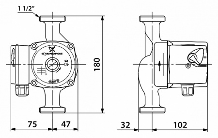 �������������� ����� Grundfos UPS 25-70 180