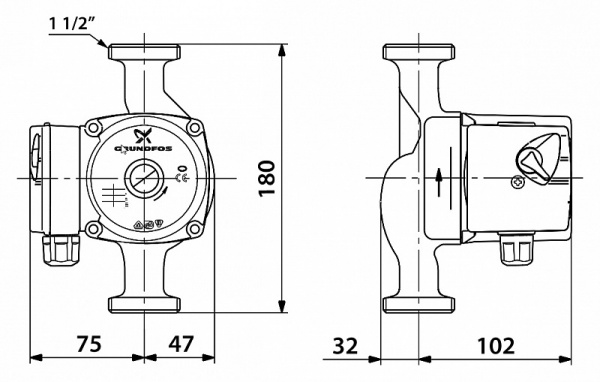 �������������� ����� Grundfos UPS 25-70 180