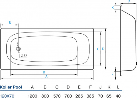 �������� ����� Koller Pool 120x70 ��