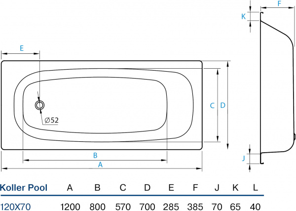�������� ����� Koller Pool 120x70 ��